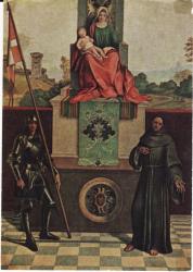 Giorgione da Castelfranco: Madonna a Gyermekkel, Szt. Györggyel és Szt. Ferenccel